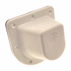 Inflatble boat scupper with hard ball
